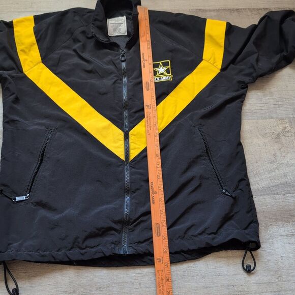 Size Small S U.S. Army Full Zip Up Windbreaker Fleece Jacket - Picture 4 of 5